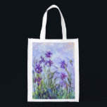 Claude Monet - Lilac Irises / Iris Mauves Återanvändbar Påse<br><div class="desc">Lilac Irises/Iris Mauves - Claude Monet,  1914-1917</div>