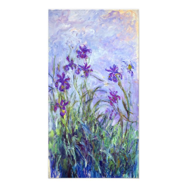 Claude Monet - Lilac Irises / Iris Mauves Fototryck (Framsidan)