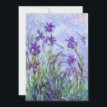 Claude Monet - Lilac Irises / Iris Mauves Inbjudningar<br><div class="desc">Lilac Irises/Iris Mauves - Claude Monet,  1914-1917</div>