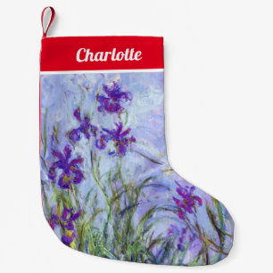 Claude Monet - Lilac Irises / Iris Mauves Liten Julstrumpa