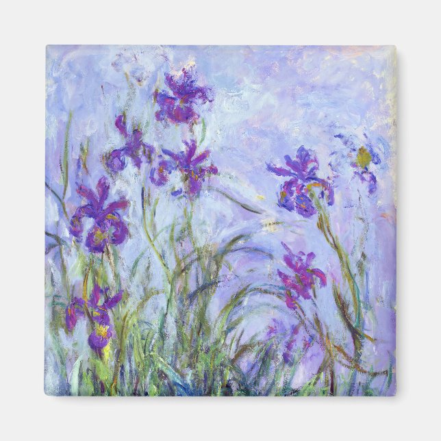 Claude Monet - Lilac Irises / Iris Mauves Magnet (Framsidan)