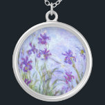 Claude Monet - Lilac Irises / Iris Mauves Silverpläterat Halsband<br><div class="desc">Lilac Irises/Iris Mauves - Claude Monet,  1914-1917</div>