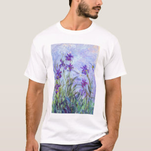 Claude Monet - Lilac Irises / Iris Mauves T Shirt