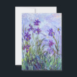 Claude Monet - Lilac Irises / Iris Mauves Tack Kort<br><div class="desc">Lilac Irises/Iris Mauves - Claude Monet,  1914-1917</div>