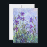Claude Monet - Lilac Irises / Iris Mauves Tack Kort<br><div class="desc">Lilac Irises/Iris Mauves - Claude Monet,  1914-1917</div>
