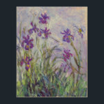 Claude Monet - Lilac Irises / Iris Mauves Trätavla<br><div class="desc">Lilac Irises/Iris Mauves - Claude Monet,  1914-1917</div>