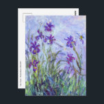 Claude Monet - Lilac Irises / Iris Mauves Vykort<br><div class="desc">Lilac Irises/Iris Mauves - Claude Monet,  1914-1917</div>