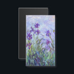 Claude Monet - Lilac Irises Magnetic Card<br><div class="desc">Lilac Irises/Iris Mauves - Claude Monet,  1914-1917</div>