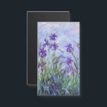 Claude Monet - Lilac Irises Magnetic Card<br><div class="desc">Lilac Irises/Iris Mauves - Claude Monet,  1914-1917</div>