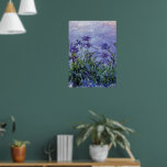 Claude Monet Lilac Irises Poster<br><div class="desc">Lilac Irises. Målad av Claude Monet circa 1914-17. Den här bilden är offentlig.</div>