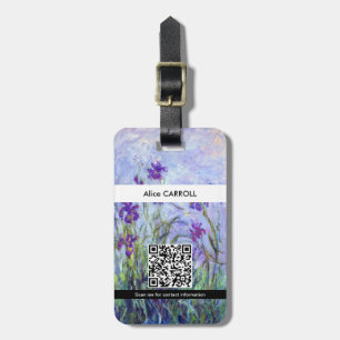 Claude Monet - Lilac Irises - QR-kod Bagagebricka