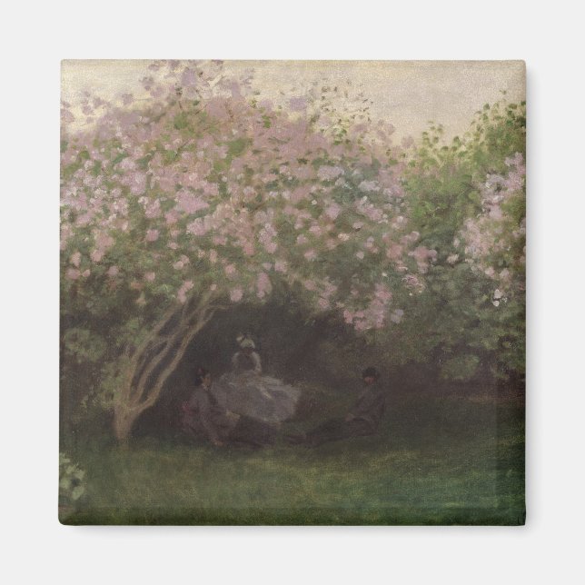 Claude Monet | Lilacs, Grått Weather, 1872 Magnet (Framsidan)