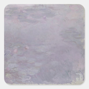 Claude Monet Ljus-färgade näckrosor Fyrkantigt Klistermärke