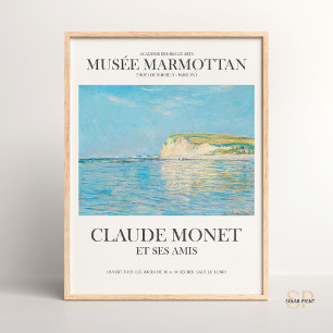 Claude Monet Low Tide vid Pourville Near Dieppe Ar Poster