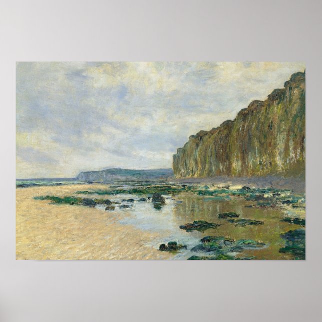 Claude Monet - Low Tide vid Varengeville Poster (Framsidan)