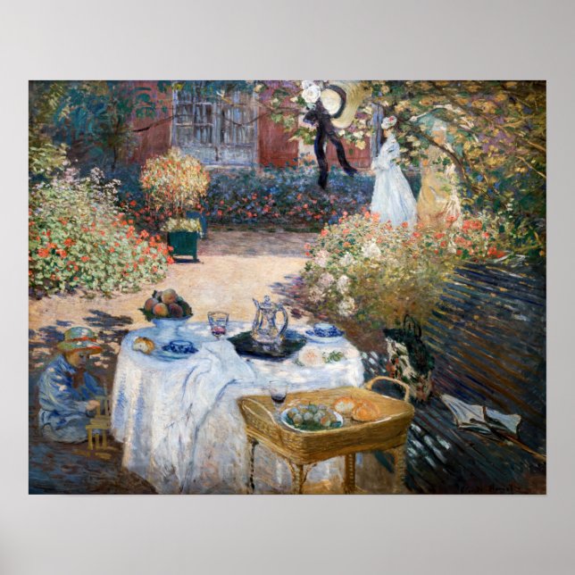 Claude Monet - Lunchen, dekorativ panel Poster (Framsidan)