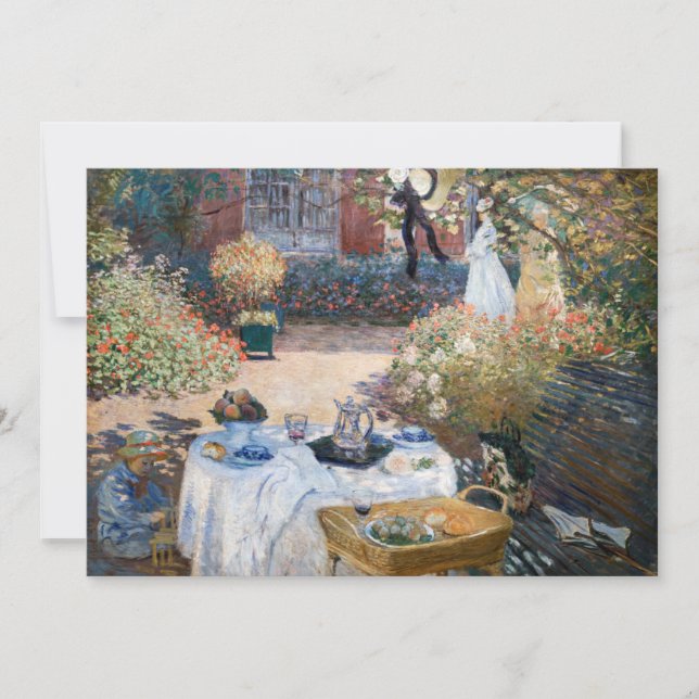 Claude Monet - Lunchen, dekorativ panel Tack Kort (Framsida)