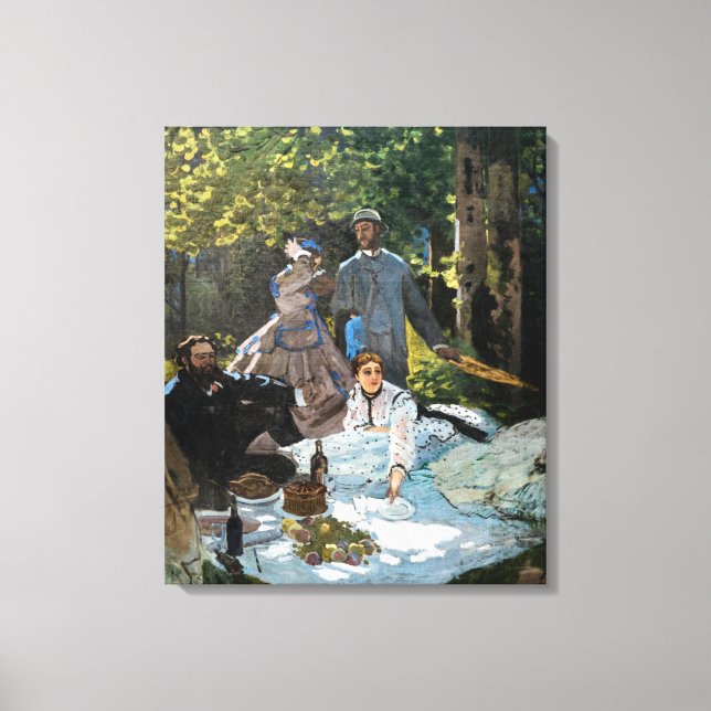 Claude Monet - Lunchen på gräset, höger panel Canvastryck (Framsida)