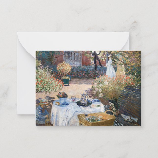 Claude Monet - Luncheon, dekorativ panel Anteckningskort (Framsida)