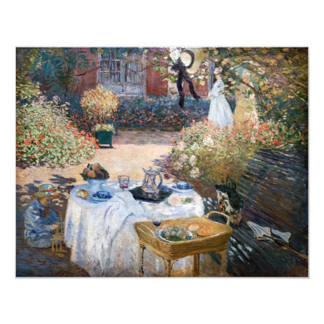 Claude Monet - Luncheon, dekorativ panel Fototryck (Framsidan)