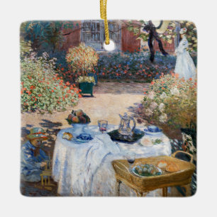 Claude Monet - Luncheon, dekorativ panel Julgransprydnad Keramik