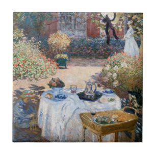 Claude Monet - Luncheon, dekorativ panel Kakelplatta