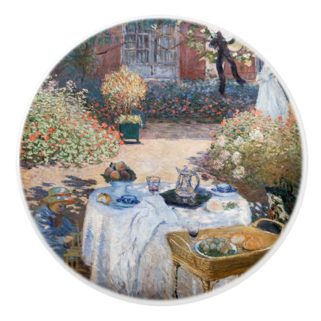 Claude Monet - Luncheon, dekorativ panel Knopp (Framsidan)
