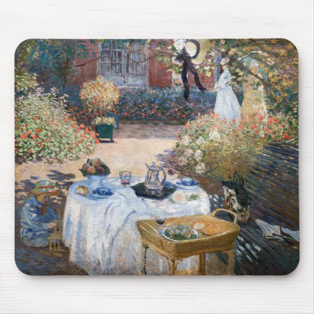 Claude Monet - Luncheon, dekorativ panel Musmatta (Framsidan)