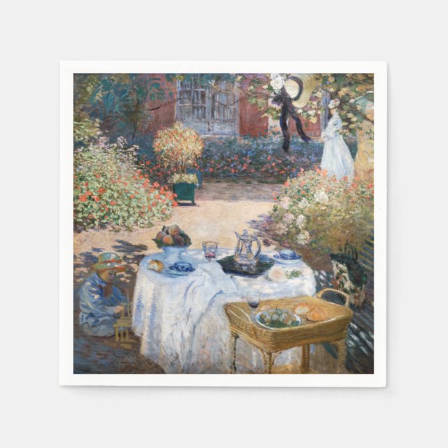 Claude Monet - Luncheon, dekorativ panel Pappersservett (Framsidan)