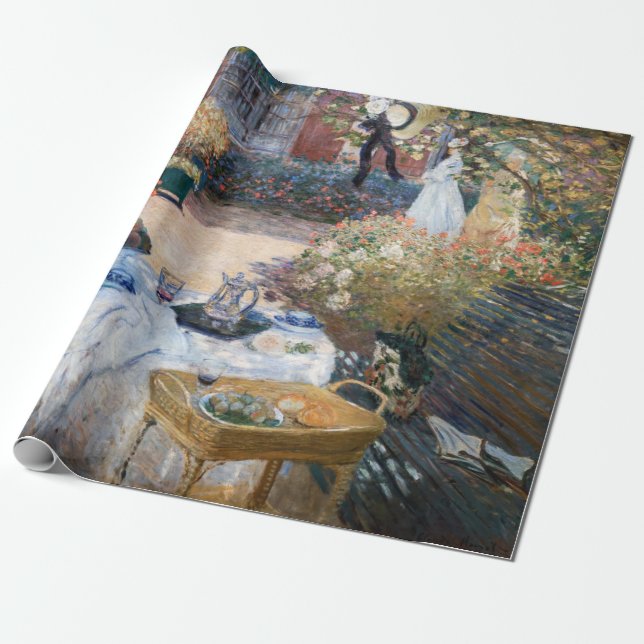 Claude Monet - Luncheon, dekorativ panel Presentpapper (Utrullad)