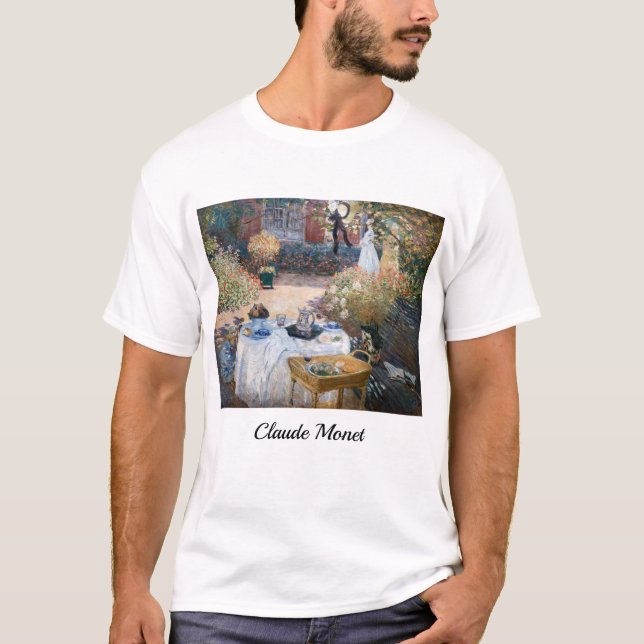 Claude Monet - Luncheon, dekorativ panel T Shirt (Framsida)