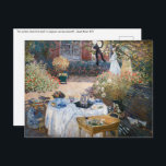 Claude Monet - Luncheon, dekorativ panel Vykort<br><div class="desc">Luncheon,  dekorativ panel/Le dejeuner,  panneau decoratif - Claude Monet,  1873</div>