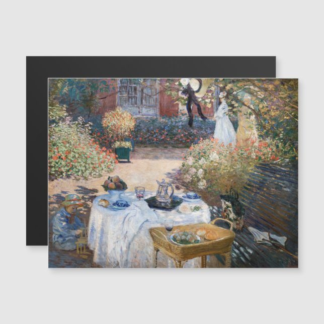 Claude Monet - Luncheon Magnetic Card (Fram/baksida)