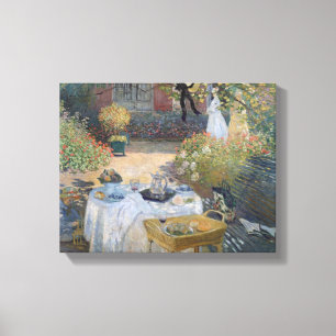 Claude Monet Luncheon: Monets trädgårdsargenteu Canvastryck