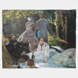 Claude Monet - Luncheon on on Grass, Höger Panel Fleecefilt