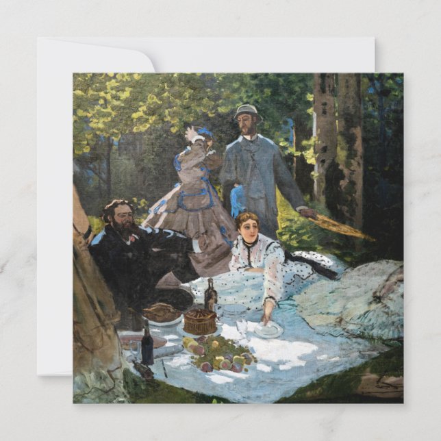 Claude Monet - Luncheon on on Grass, Höger Panel Inbjudningar (Framsida)