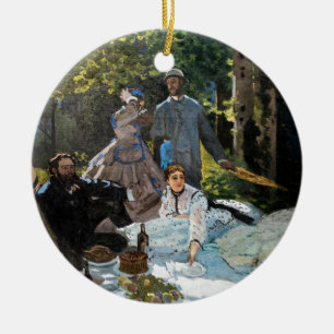 Claude Monet - Luncheon on on Grass, Höger Panel Julgransprydnad Keramik