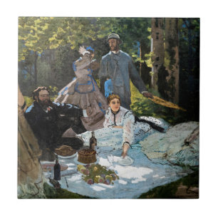 Claude Monet - Luncheon on on Grass, Höger Panel Kakelplatta