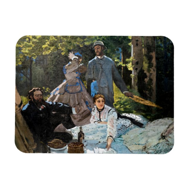 Claude Monet - Luncheon on on Grass, Höger Panel Magnet (Horisontell)