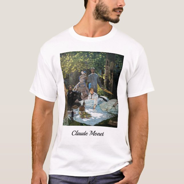 Claude Monet - Luncheon on on Grass, Höger Panel T Shirt (Framsida)