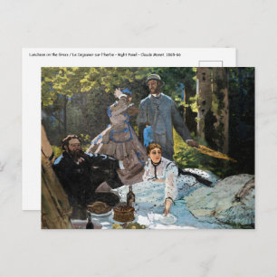 Claude Monet - Luncheon on on Grass, Höger Panel Vykort