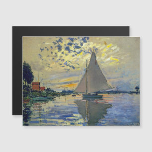 Claude Monet - Magnetkort för segelbåt