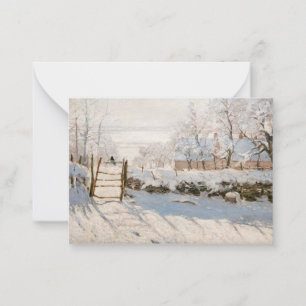 Claude Monet - Magpie Anteckningskort