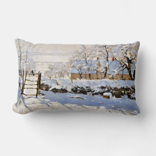 Claude Monet, Magpie, berömd-målning, Lumbarkudde