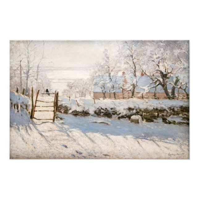 Claude Monet - Magpie Fototryck (Framsidan)
