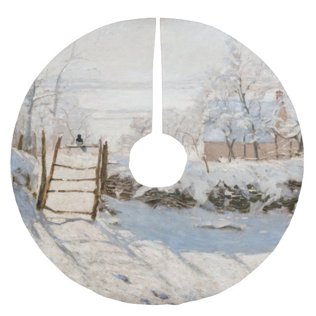 Claude Monet - Magpie Julgransmatta Borstad Polyester (Framsidan)
