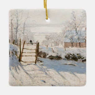 Claude Monet - Magpie Julgransprydnad Keramik