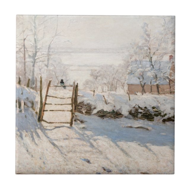 Claude Monet - Magpie Kakelplatta (Framsidan)