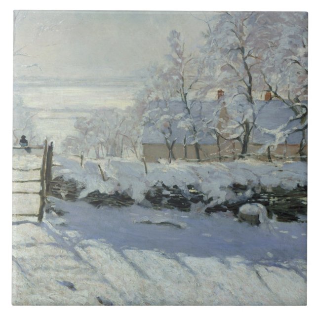 Claude Monet - Magpie Kakelplatta (Framsidan)