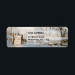 Claude Monet - Magpie Returadress Etikett<br><div class="desc">Magpie / La Paj - Claude Monet,  Oil on Canvas,  1868-1869</div>